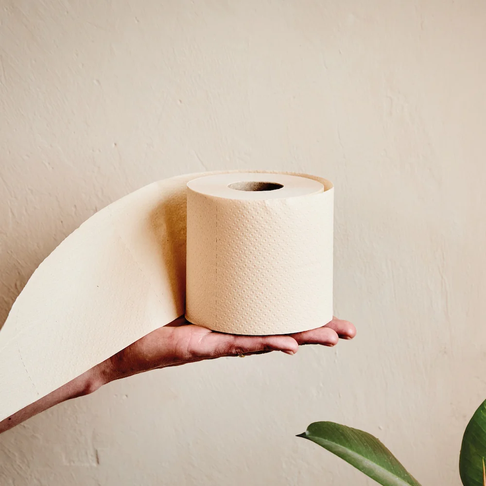 Unbleached toilet paper